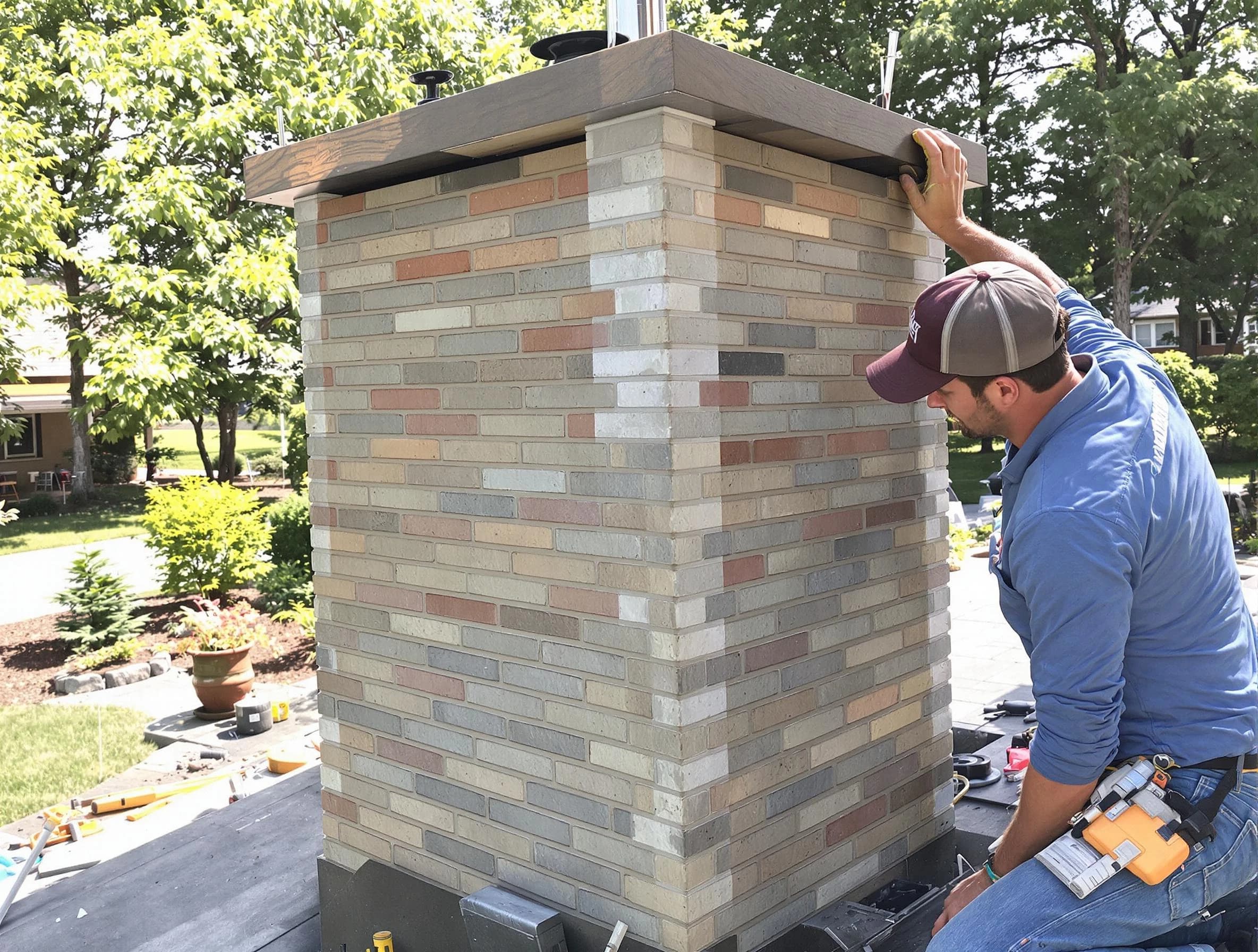 Alpine Chimney Sweep completing a modern chimney remodel in Alpine, UT