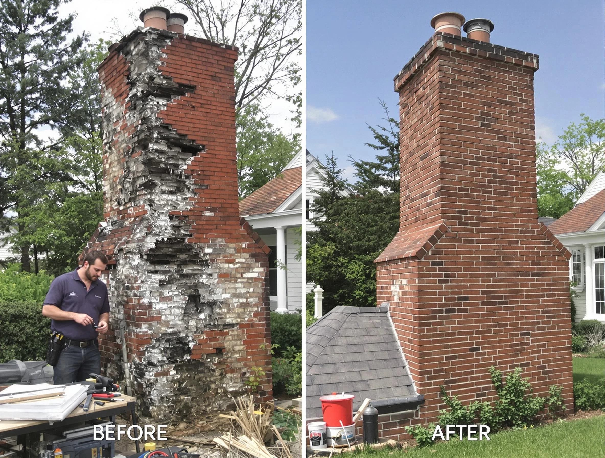 Alpine Chimney Sweep performing a full chimney restoration in Alpine, UT