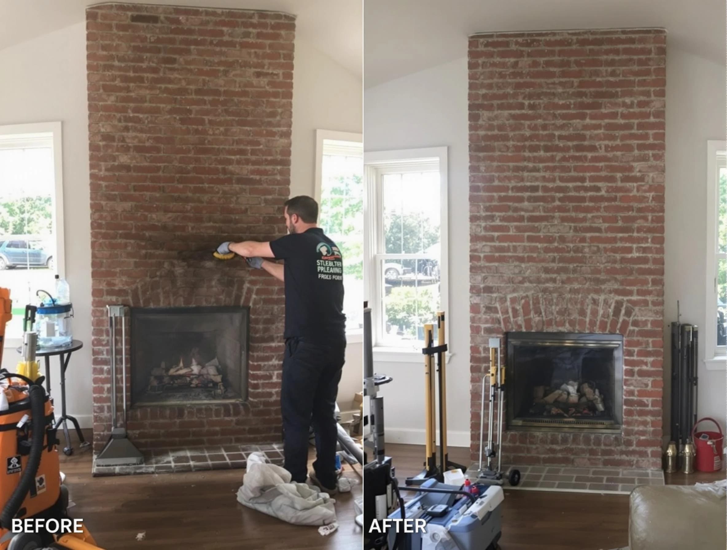Finished chimney sweeping service by Alpine Chimney Sweep in Alpine, UT