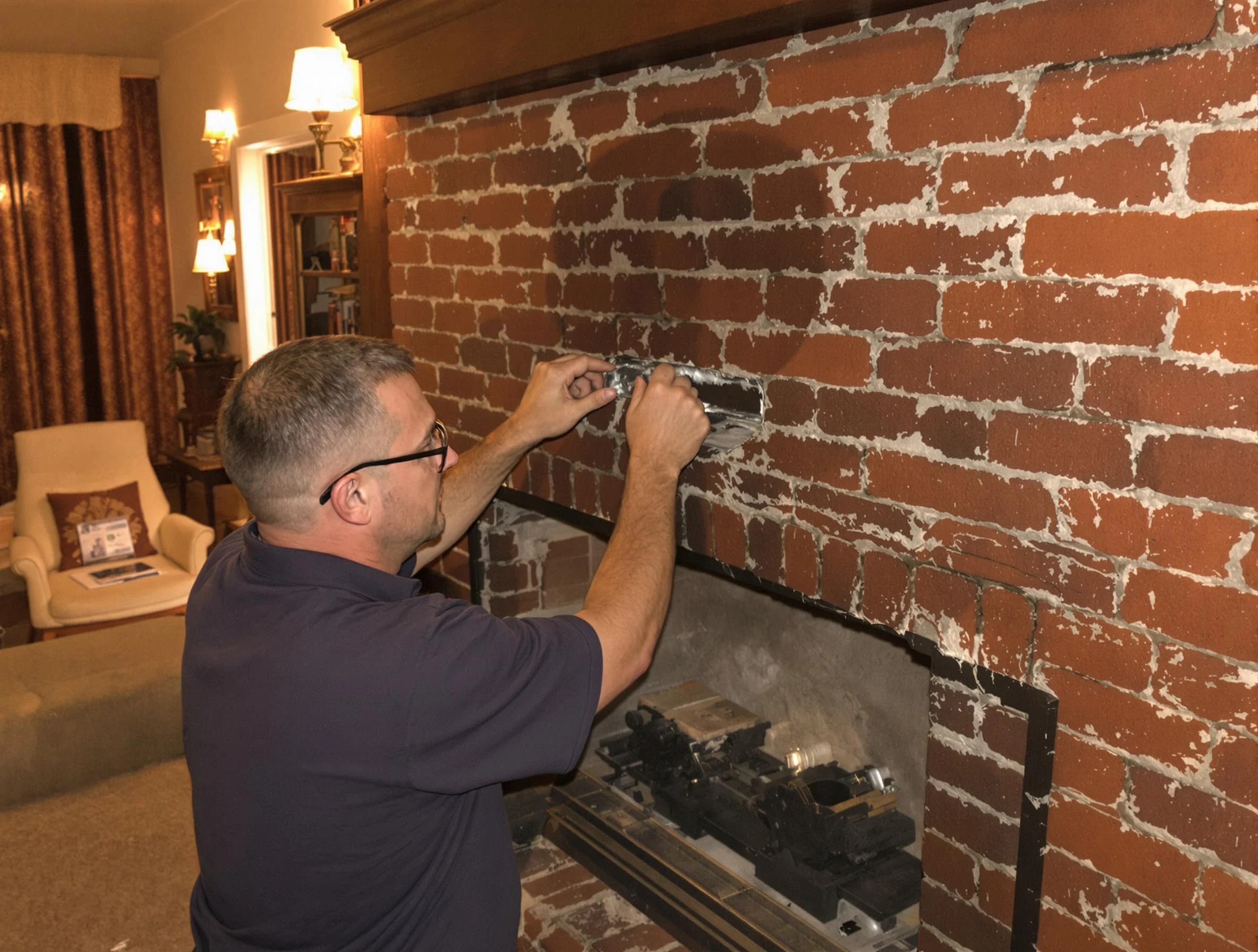 Alpine Chimney Sweep expert fixing a fireplace in Alpine, UT