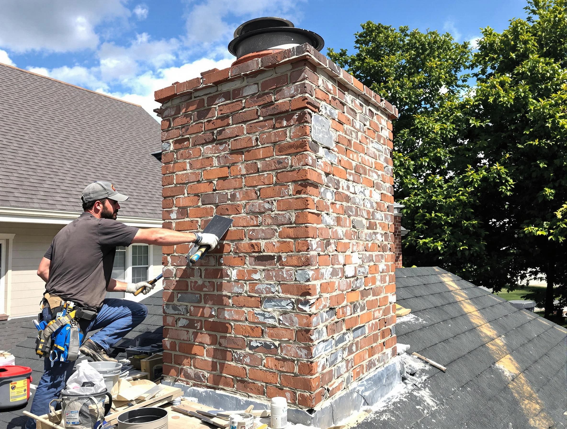 Completed chimney rebuild by Alpine Chimney Sweep in Alpine, UT