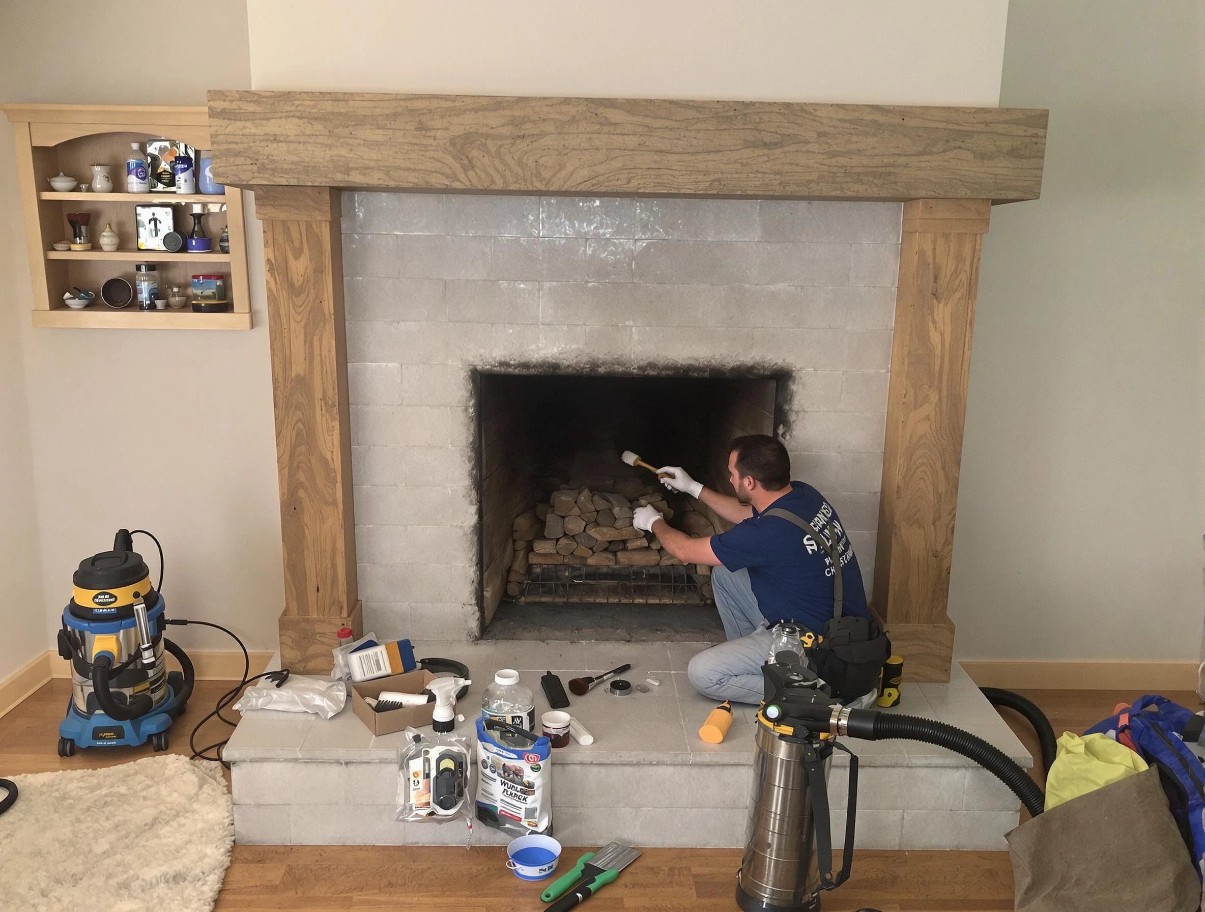 Detailed creosote removal process by Alpine Chimney Sweep in Alpine, UT