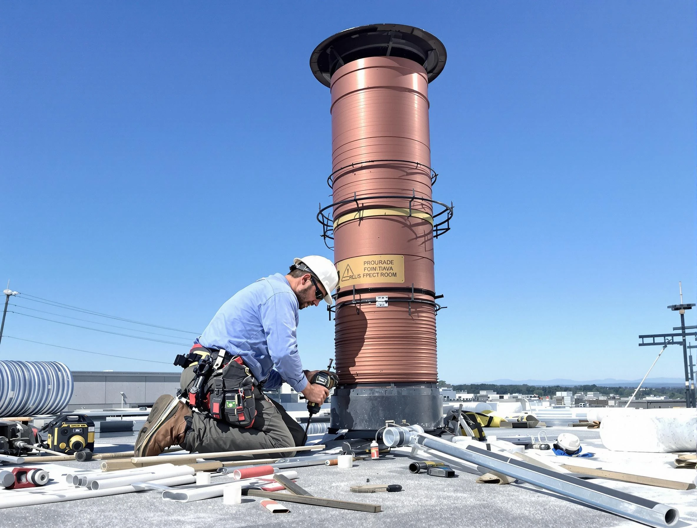 Installed chimney liner by Alpine Chimney Sweep in Alpine, UT