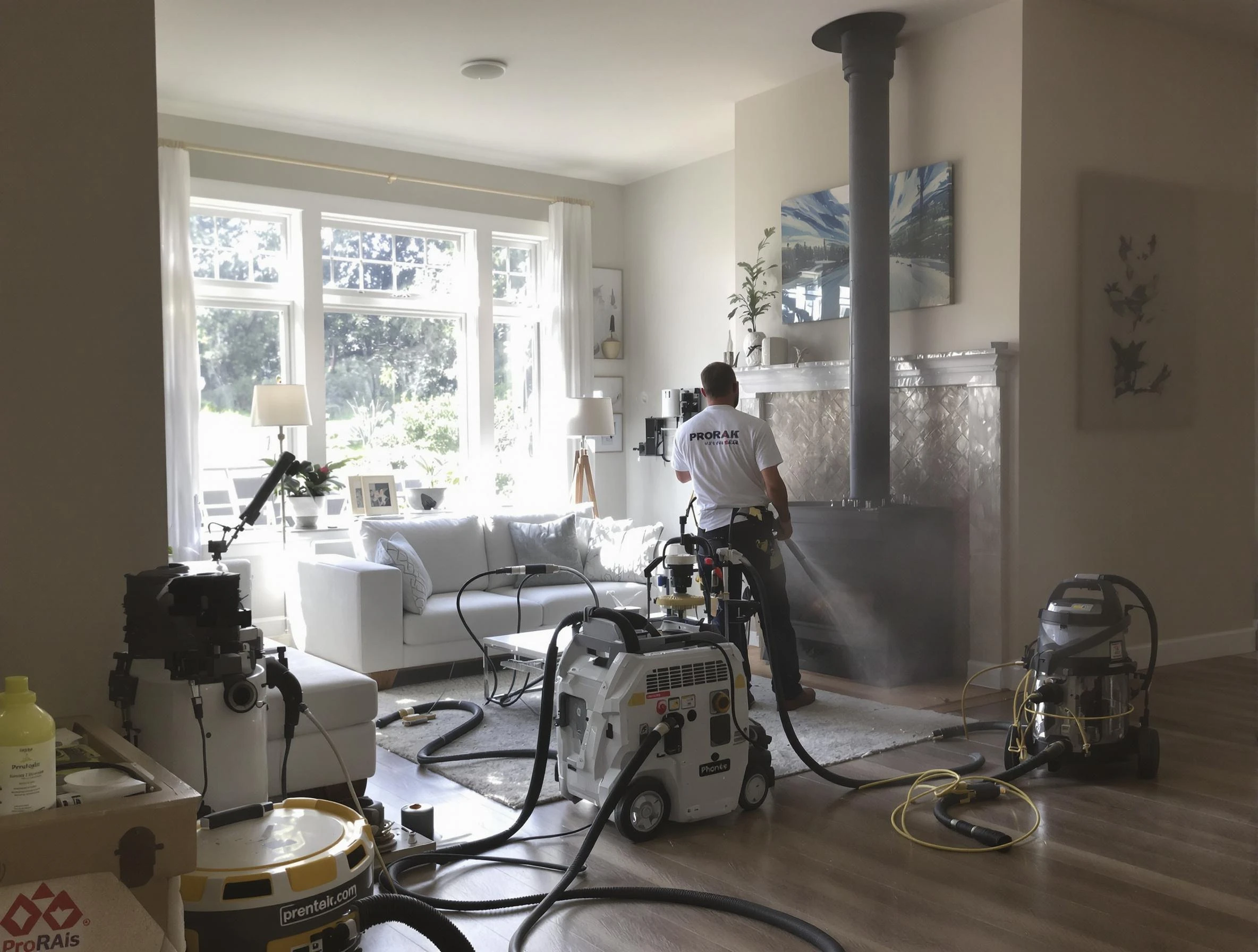 Soot removal service by Alpine Chimney Sweep for a fireplace in Alpine, UT